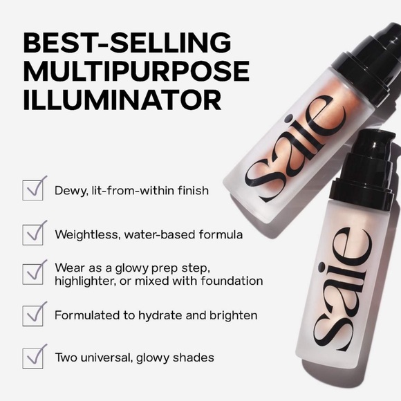 ✨💜NEW SAIE Glowy Super Gel Dewy Multipurpose Illuminator + FREE Bonus Clinique - Picture 3 of 7